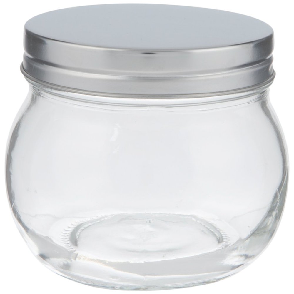 FINAL PRICE ✂️ Set of 2 ~ 16 oz Round Glass Apothecary / Candle Jar - Picture 2 of 5
